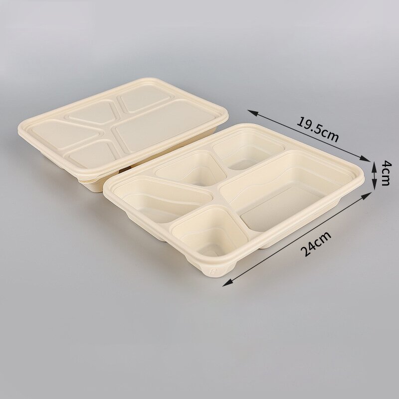 Corn Starch Lunch Box Manufacturer - OEM Customized Degradable Multi Grid Packaging