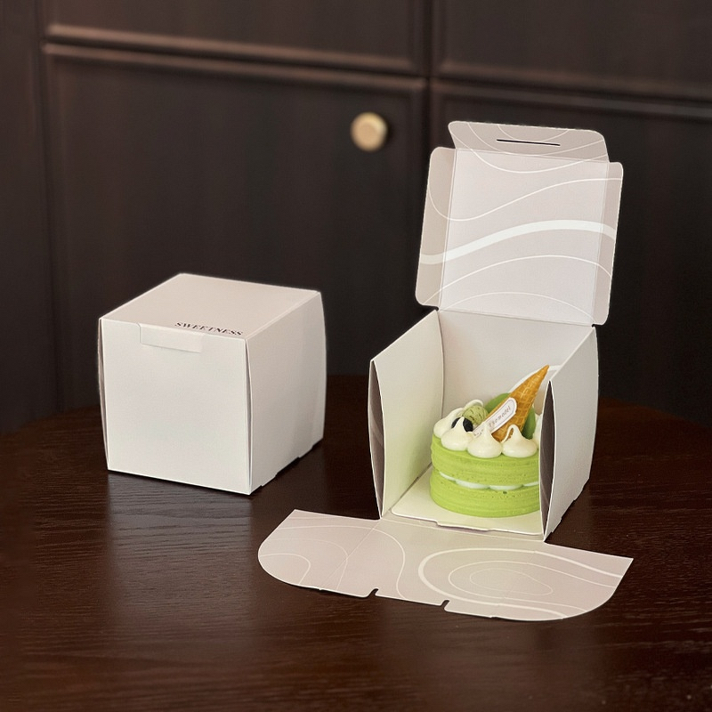 Silver Egg Tart Packaging Supplier - OEM Exquisite French Puff Dessert Folders