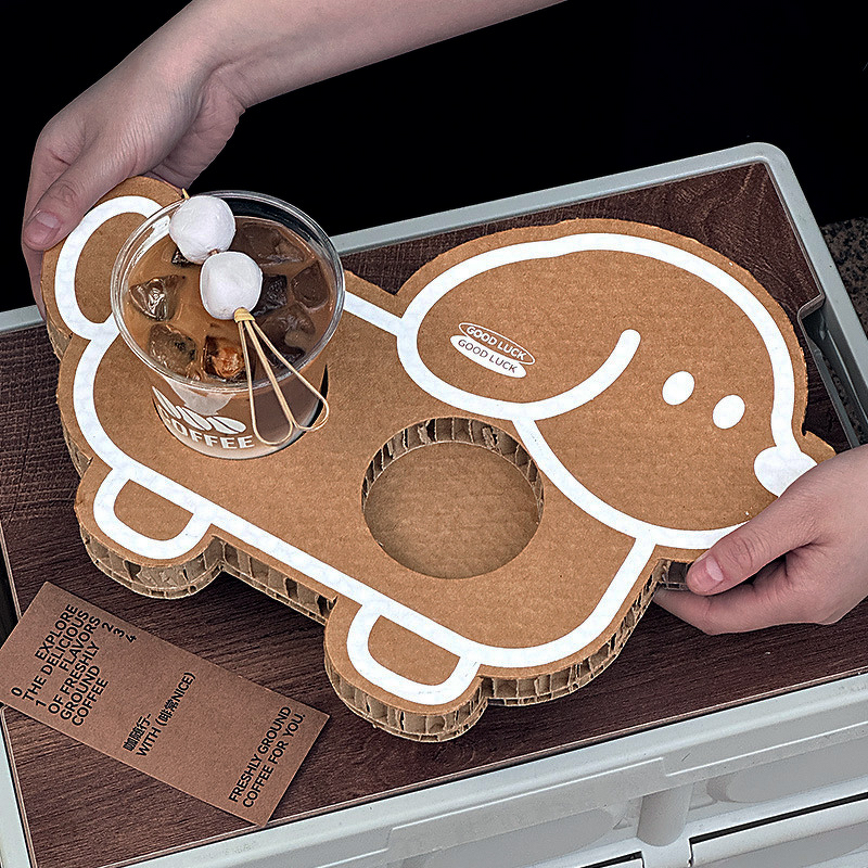 Corrugated Coffee Stand Factory - OEM Honeycomb Paper Cup Holder with Tasting Cups