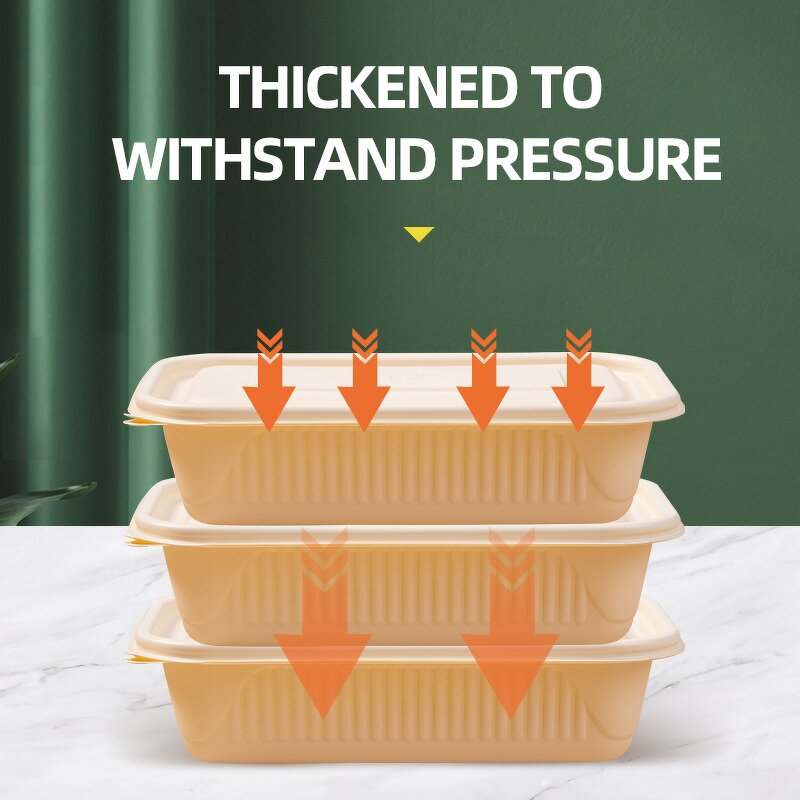 Disposable Lunch Box Supplier - OEM Wholesale Thickened Rectangular Degradable