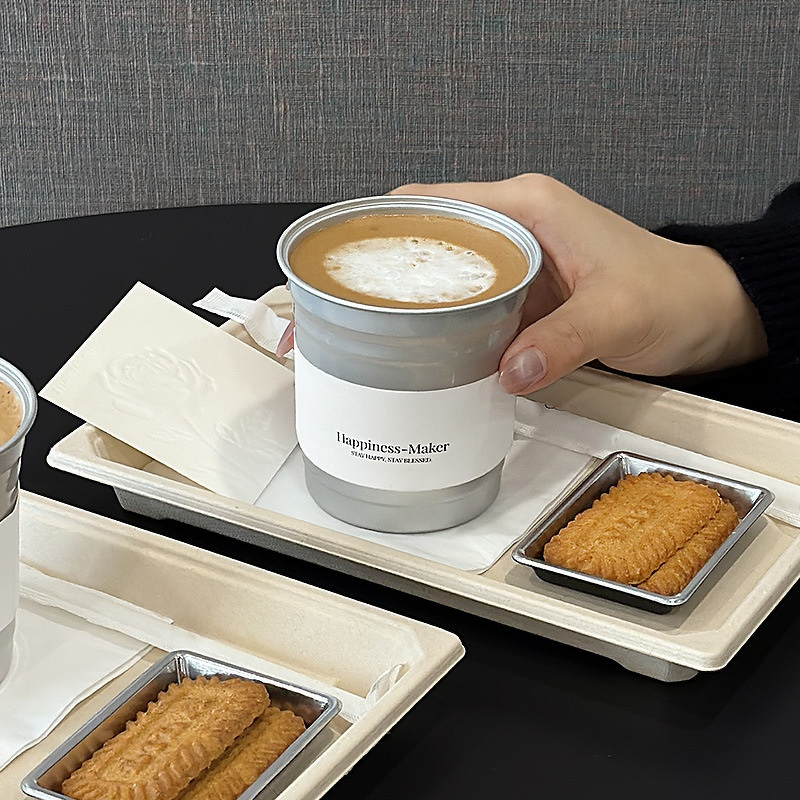 Disposable Aluminum Cup Supplier - OEM 280ml Insulated Mini Pulp for Camping