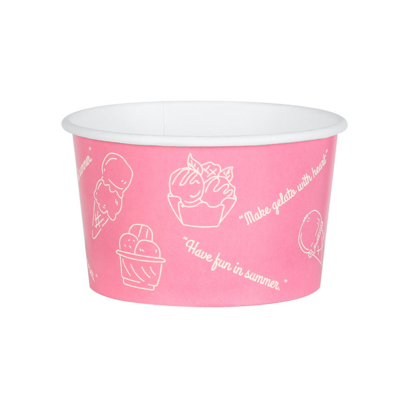 Ice Cream Paper Cup Factory - OEM 200ml Biodegradable Stamping Dessert Bowls