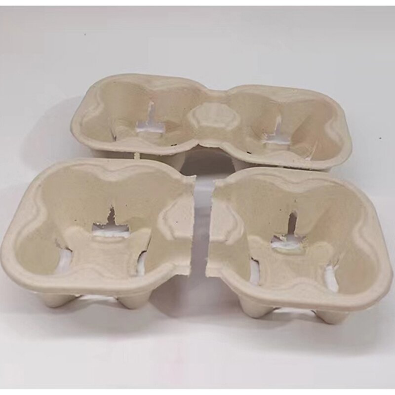 Paper Pulp Cup Holder Factory - OEM Custom Biodegradable Detachable Double Cups