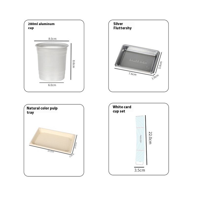 Disposable Aluminum Cup Supplier - OEM 280ml Insulated Mini Pulp for Camping