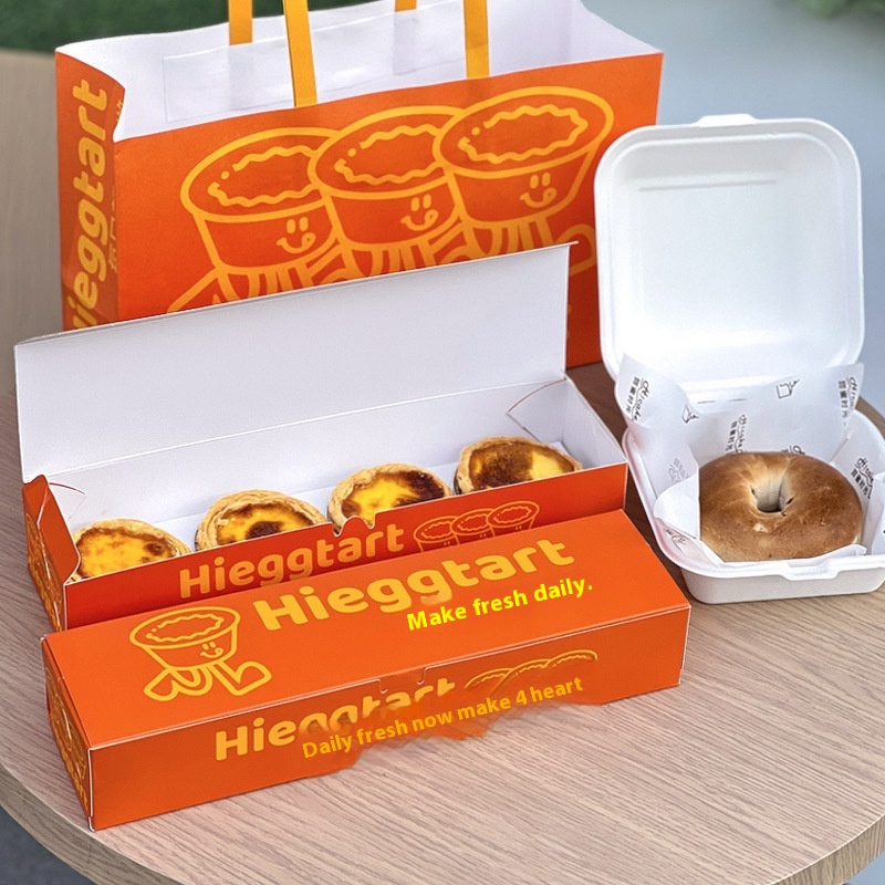Disposable Takeout Box Manufacturer - OEM 4-Pack for Portuguese Egg Tart UV