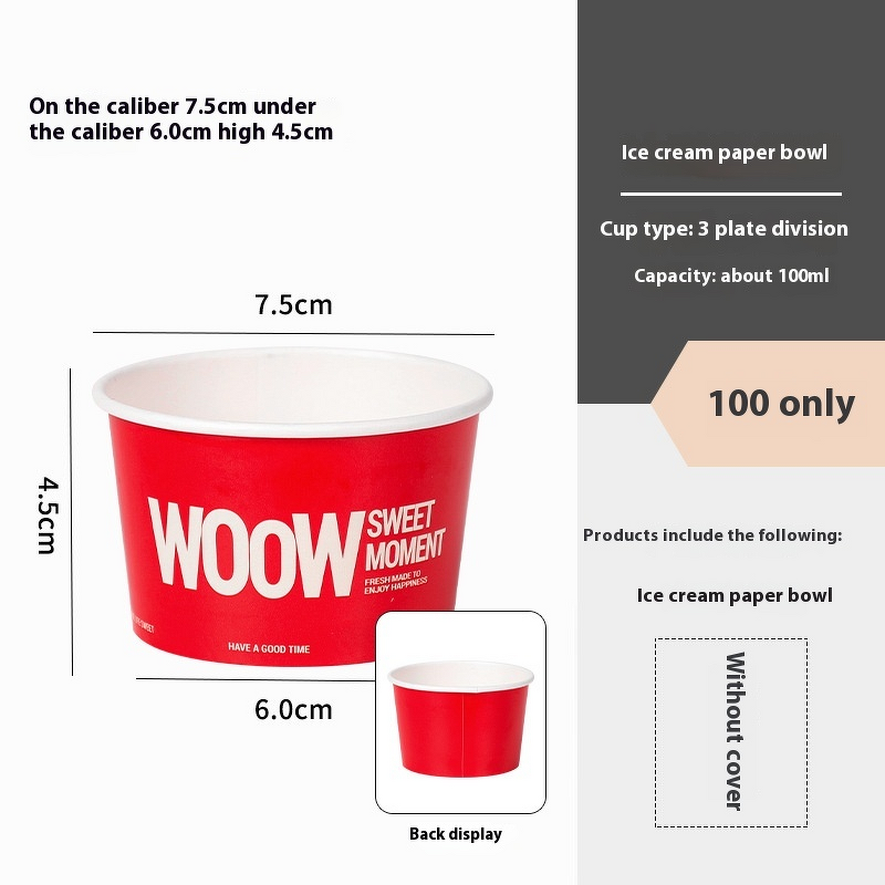 Small Yogurt Cups Supplier - OEM Trendy Single Wall 3-8oz Disposable Paper