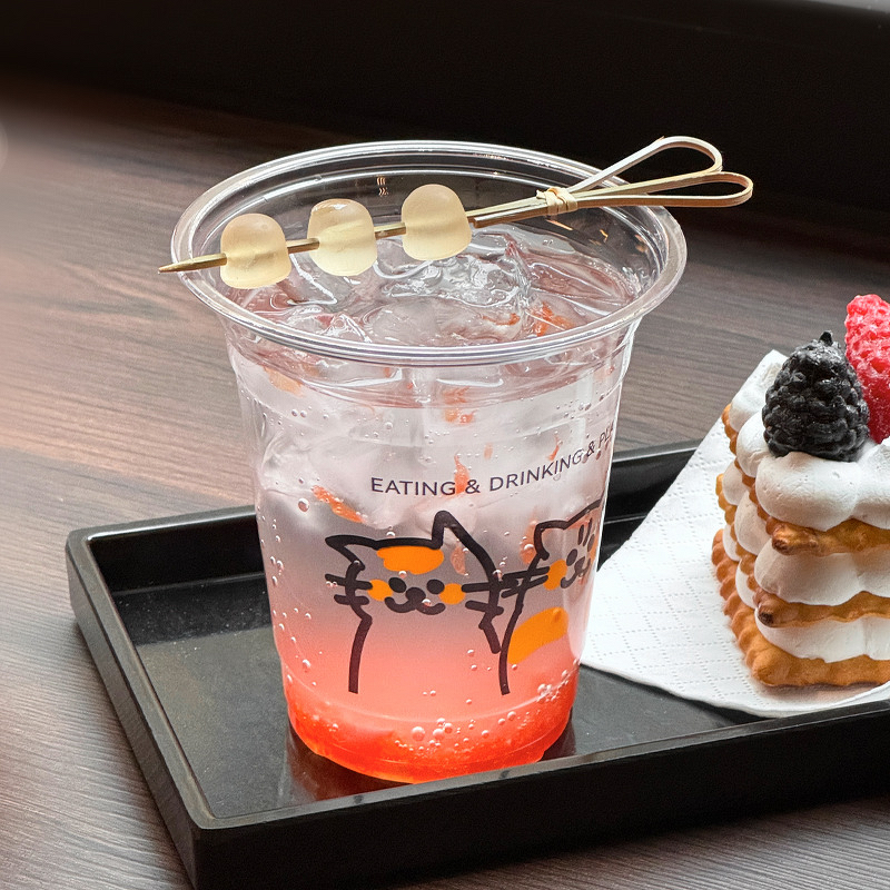 Single Wall Plastic Cup Factory - OEM Customized Disposable for Cold Drinks Juice