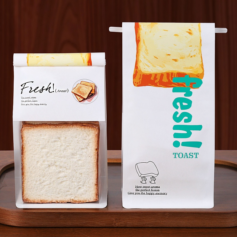 PE Stand up Pouch Supplier - OEM Commercial Recyclable 450g Toast Bread Packaging