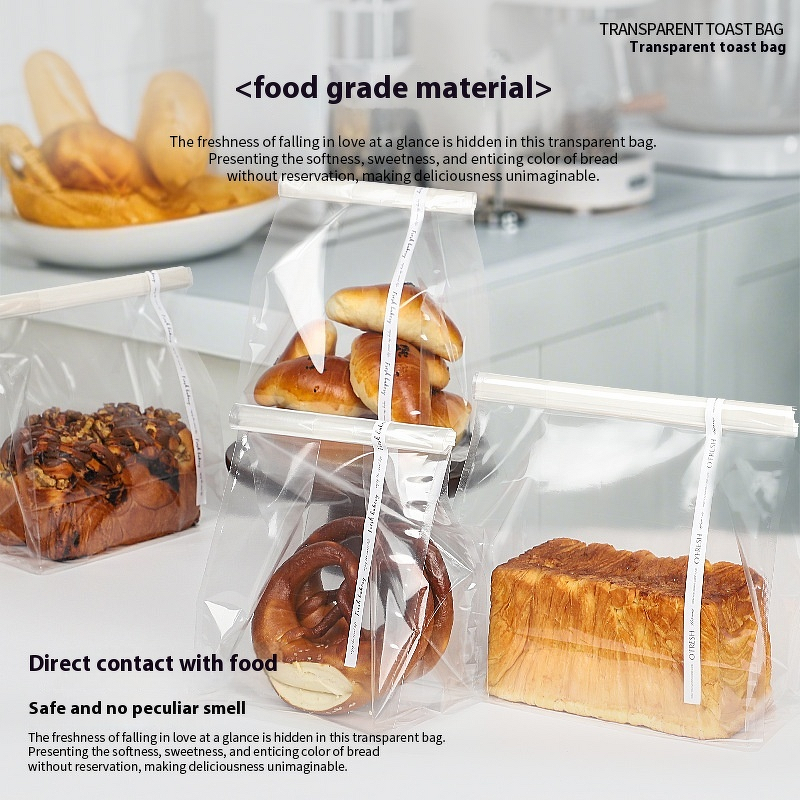 Kraft Paper Bag Factory - OEM 450g Recyclable Toast Bread Self-Sealing Bag