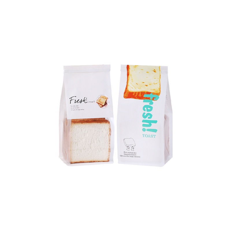 PE Stand up Pouch Supplier - OEM Commercial Recyclable 450g Toast Bread Packaging