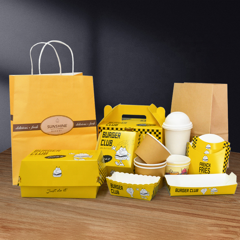 Hamburger Packaging Box Supplier - OEM Disposable Foldable Fried Chicken Platter
