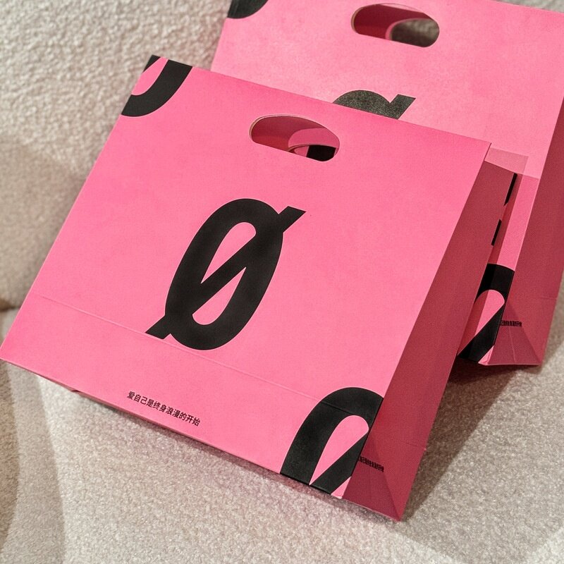 Packaging Paper Bags Manufacturer - OEM Custom Pink Clothing Store Gift Bag