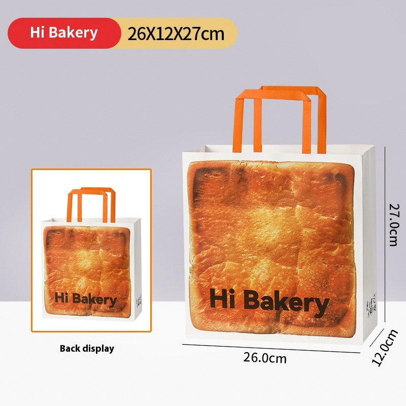 Bakery Paper Bags Supplier - OEM Commercial Handheld Kraft Screen Printed Custom