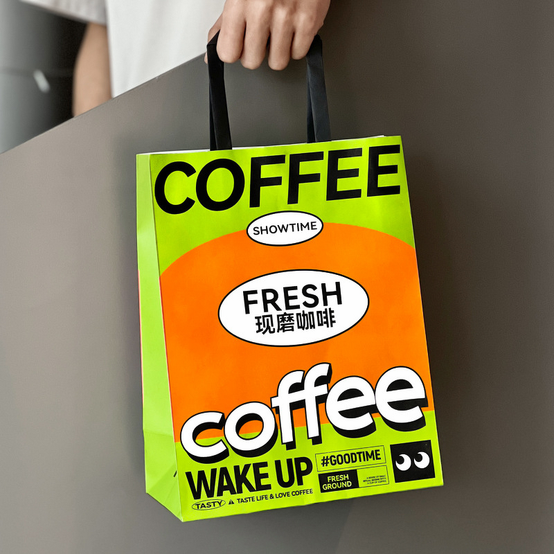 Double Cup Packaging Bag Factory - OEM Custom Printed Logo Non-Woven Beverage
