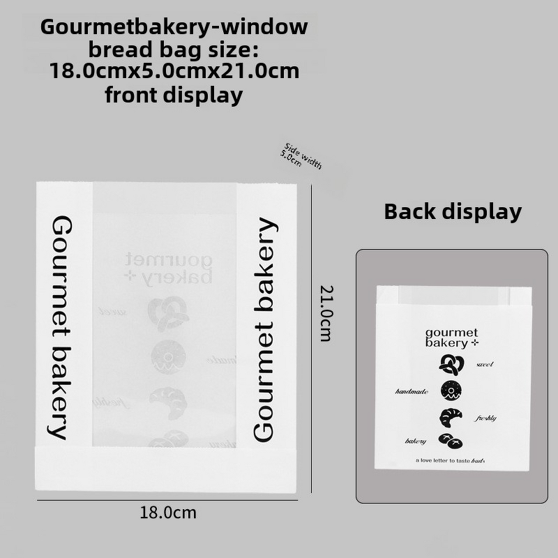 Bread Packaging Bag Factory - OEM European Style Casual Alkaline Water Window