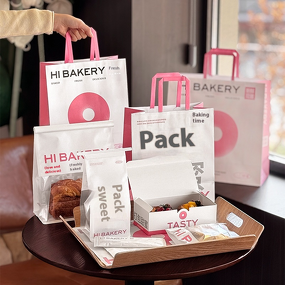 Kraft Baking Tote Bag Supplier - OEM Wholesale with Hot Stamping Logo for Bread