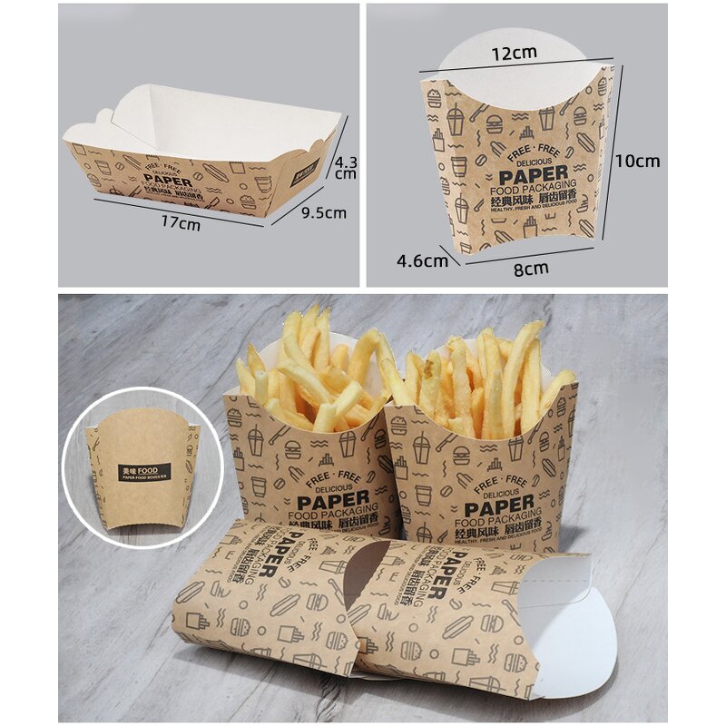 French Fries Packaging Manufacturer - OEM Wholesale Fast Food Take Away Kraft Box