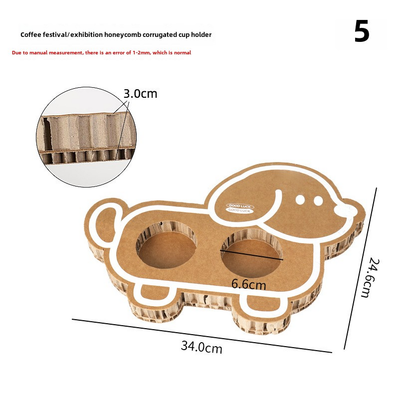 Corrugated Coffee Stand Factory - OEM Honeycomb Paper Cup Holder with Tasting Cups