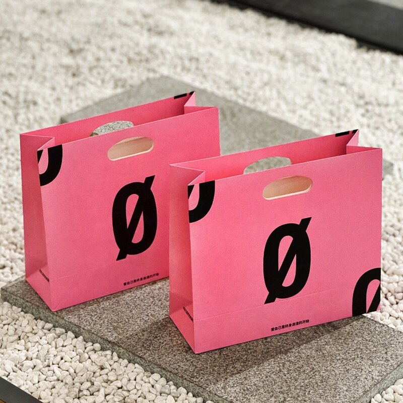 Packaging Paper Bags Manufacturer - OEM Custom Pink Clothing Store Gift Bag