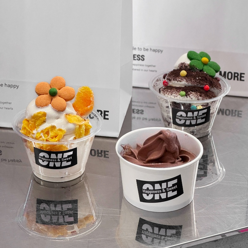 PET Plastic Cup Manufacturer - OEM Handmade 90mm for Mini Rice Cone Taro