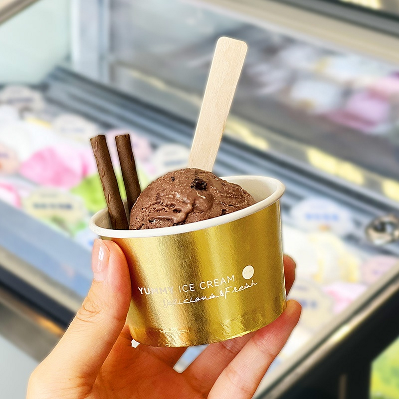 Gold Paper Cups Factory - OEM New Disposable 3oz Eye-catching Gold Foil