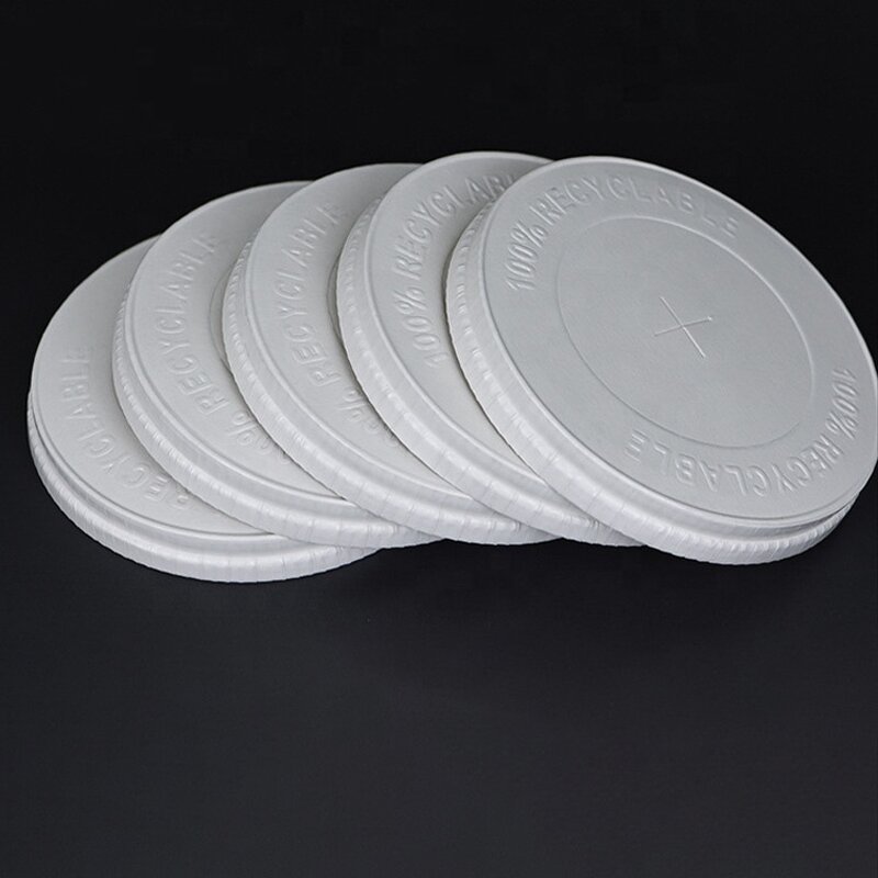 Kraft Paper Coffee Cup Lid Supplier - OEM Factory Custom 8-16oz 80-90mm Biodegradable