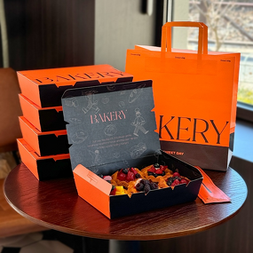 Egg Tart Packaging Box Factory - OEM High Quality 6-Piece Paperboard Takeaway