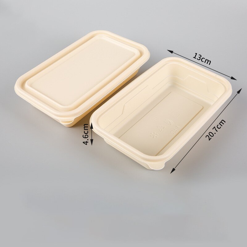 Eco-friendly Lunch Box Factory - OEM Customized Square Degradable Salad Box