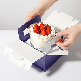 Plastic Cake Box Supplier - OEM Portable Disposable 4-Inch Square Recyclable