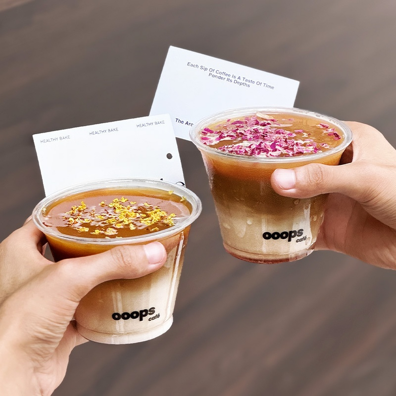 Black Iced Coffee Cup Factory - OEM Disposable Single Wall Thickened PET American