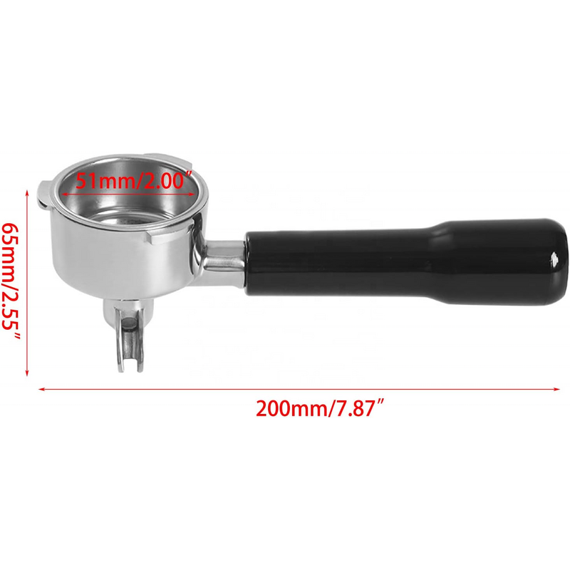 Stainless Coffee Portafilter Supplier - OEM Durable 51mm with Black Handle Stock