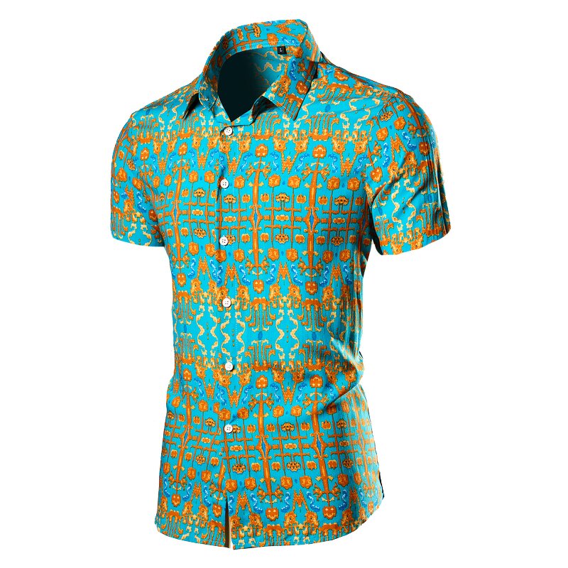 Men's Shirt Manufacturer - OEM Fashion Casual Large Flower Short