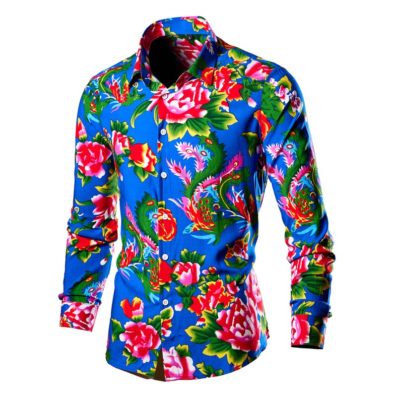 Men's Shirt Factory - OEM Fashion Casual Multi Colored Flower