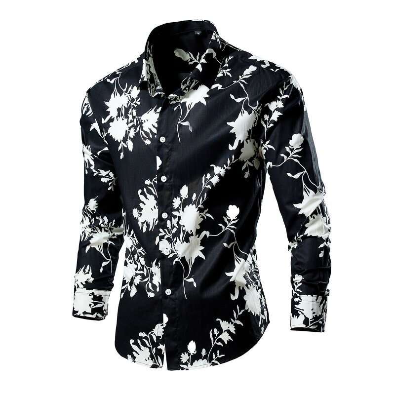 Men's Shirt Manufacturer - OEM Hot Sale Spring Printed Long Sleeve