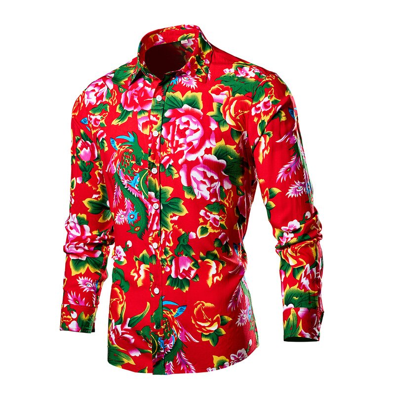 Men's Shirt Factory - OEM Fashion Casual Multi Colored Flower