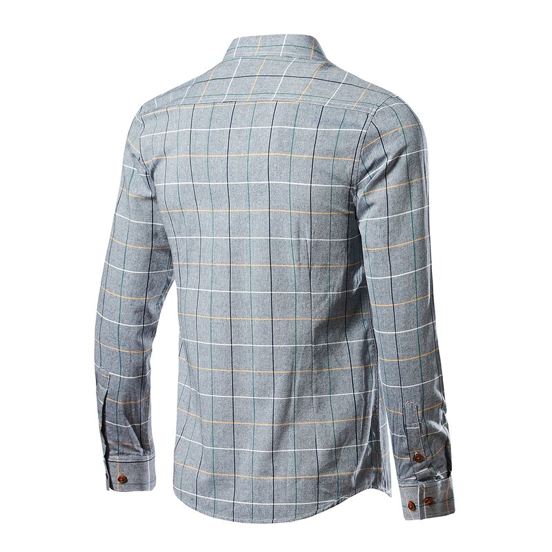 Men's Shirt Manufacturer - OEM Autumn Casual Plaid Long Sleeve