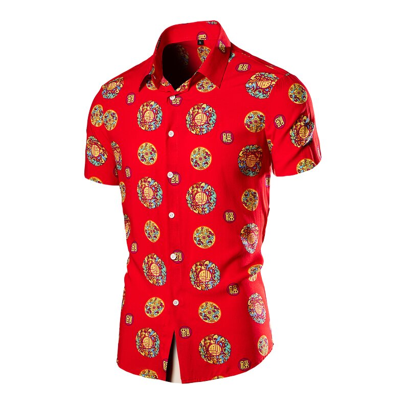 Men's Shirt Manufacturer - OEM Fashion Casual Large Flower Short