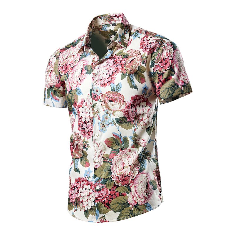 Men's Shirt Factory - OEM Hot Sale Summer Floral Printed Short
