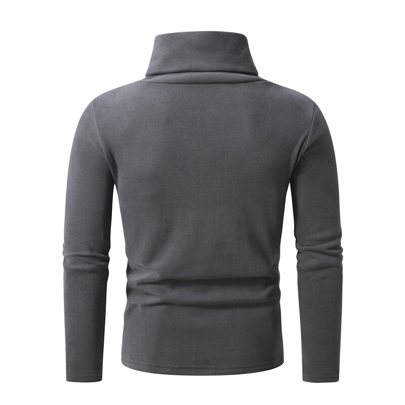 Men's Sweater Manufacturer - OEM Apparel Stock Solid Color Turtleneck