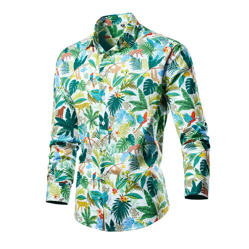 Men's Shirt Manufacturer - OEM Hot Sale Spring Printed Long Sleeve