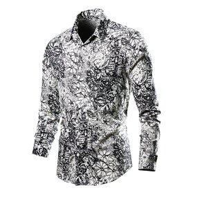 Men's Shirt Factory - OEM Premium Printed Casual Loose Long Sleeve