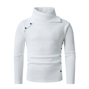 Men's Sweater Manufacturer - OEM Apparel Stock Solid Color Turtleneck