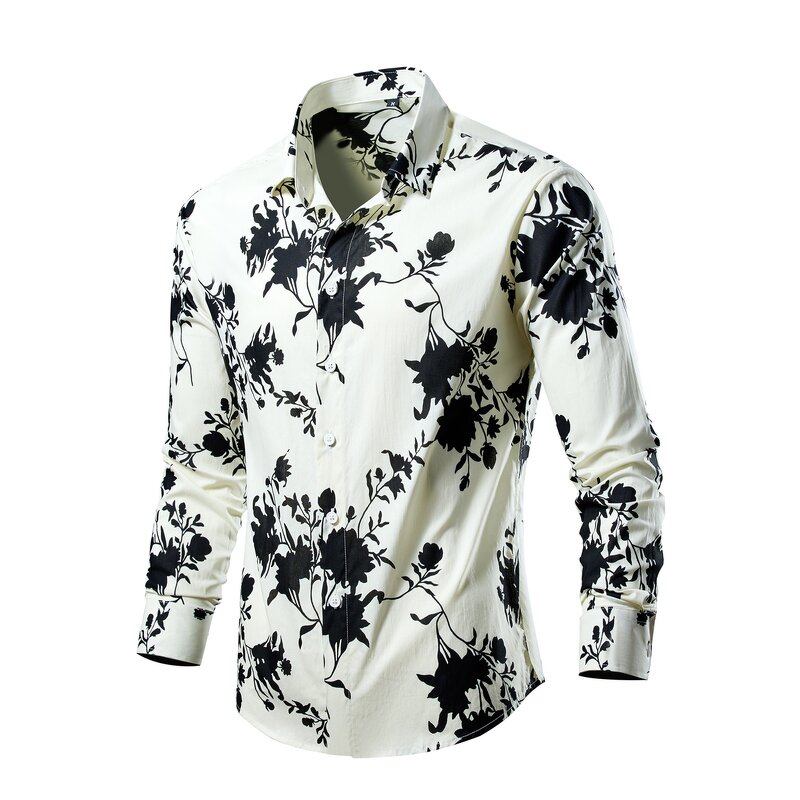 Men's Shirt Manufacturer - OEM Hot Sale Spring Printed Long Sleeve