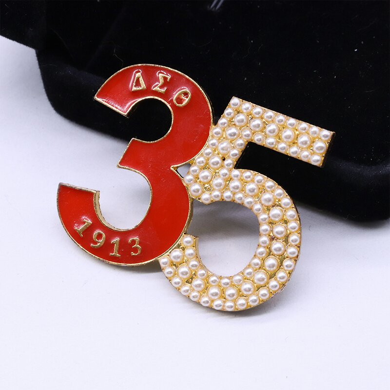 Sorority Brooch Factory - OEM Ready to Ship DST 1913 Pearl