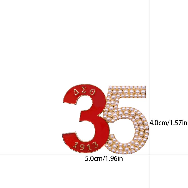 Sorority Brooch Factory - OEM Ready to Ship DST 1913 Pearl