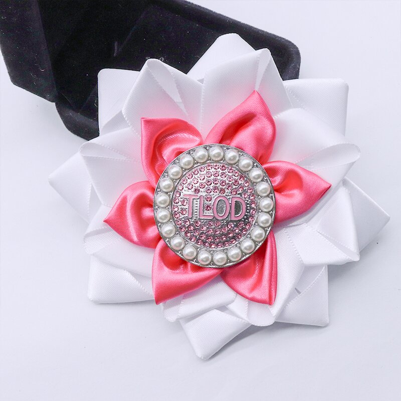 Flower Brooch Manufacturer - OEM Premium Pink White TLOD Charm