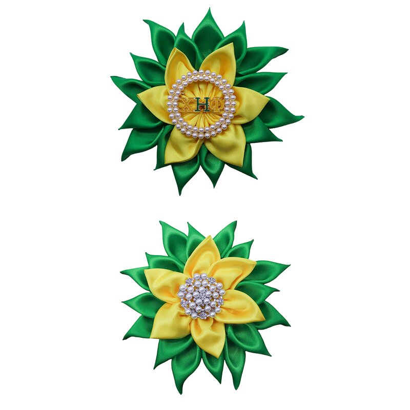 Corsage Pin Factory - OEM Newest Chi Eta Phi Green Yellow