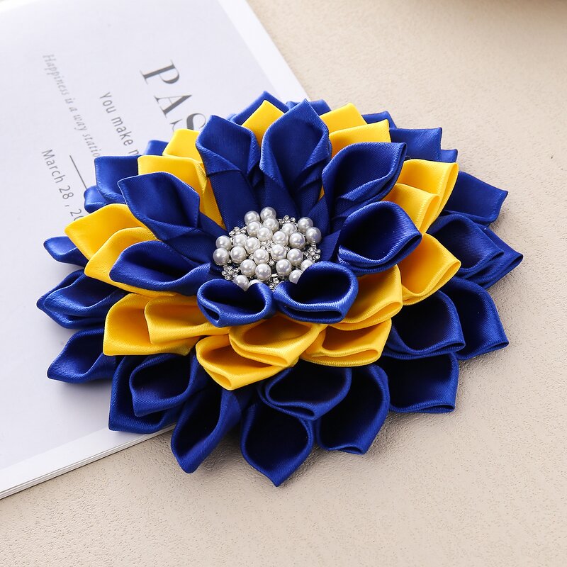 Corsage Pin Factory - OEM Royal Blue Gold Sigma Gamma Rho