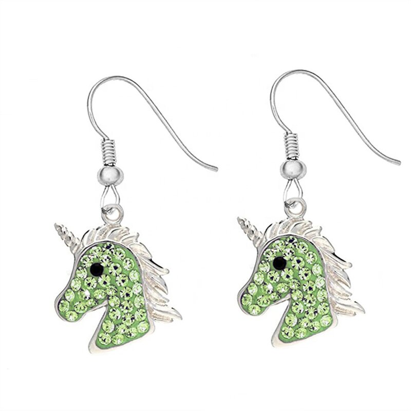 Animal Earrings Factory - OEM Sparking Rhinestone Horse Unicorn