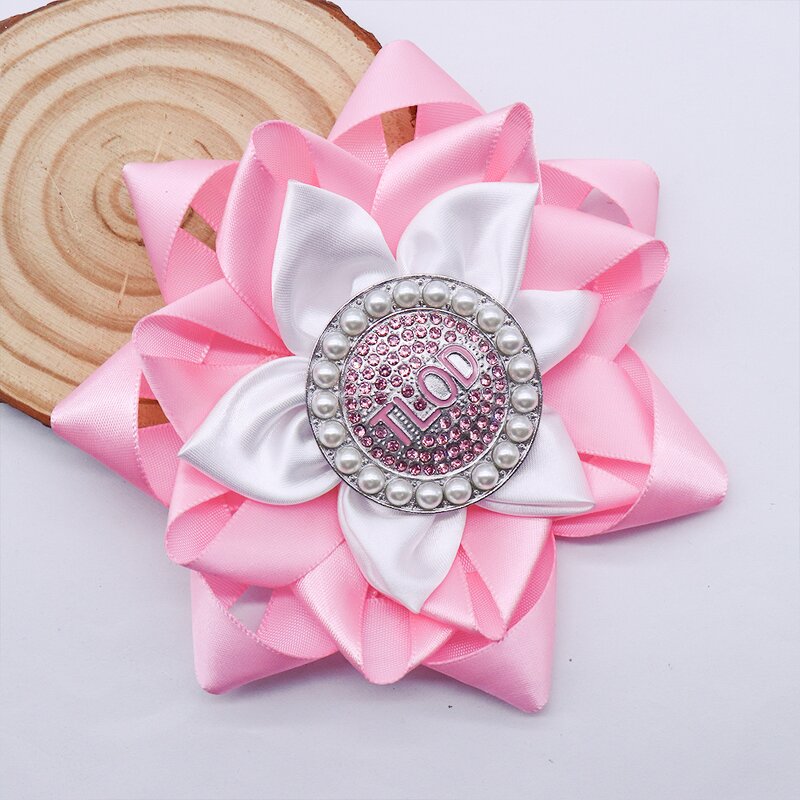Flower Brooch Manufacturer - OEM Premium Pink White TLOD Charm